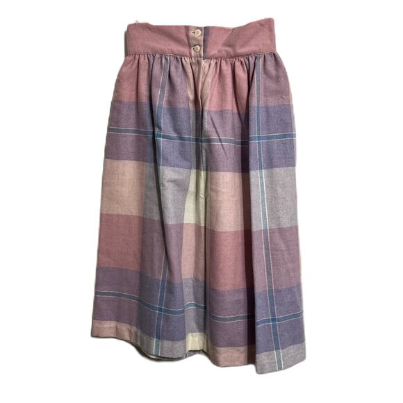 Lasting Impressions Vintage Plaid Skirt Size 11 Pinks Purples - Picture 3 of 6